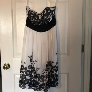 White/Black Floral Dress